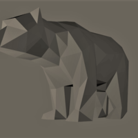 Small Low-Poly Bear 3D Printing 165534