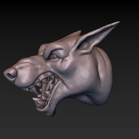 Small Dog head 3D Printing 165785