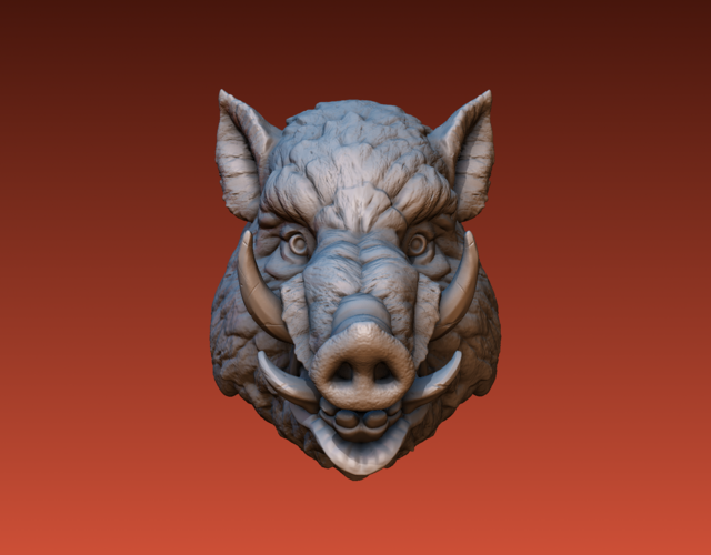 Boar head 3D Print 165810