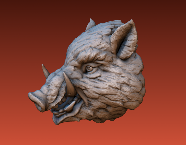 Boar head 3D Print 165811