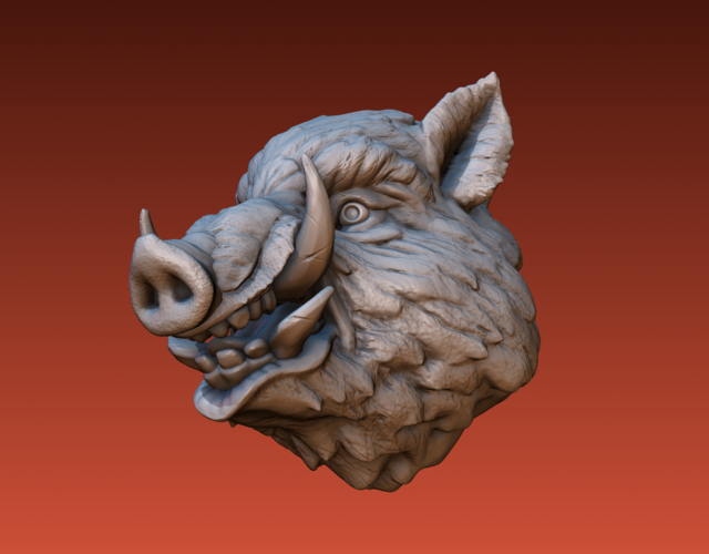 Boar head 3D Print 165812