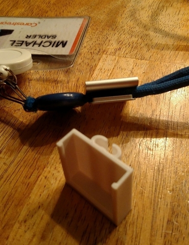Apple iPod Shuffle (4th Gen) holder for work badge lanyard 3D Print 166491