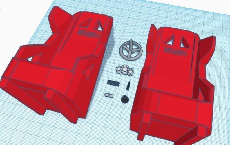 1:10 Scale RC Interior and Seats 3D Print 166537