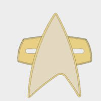 Small Star-Trek Voyager Combadge 3D Printing 166645