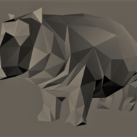 Small Low-Poly Hippo 3D Printing 166938