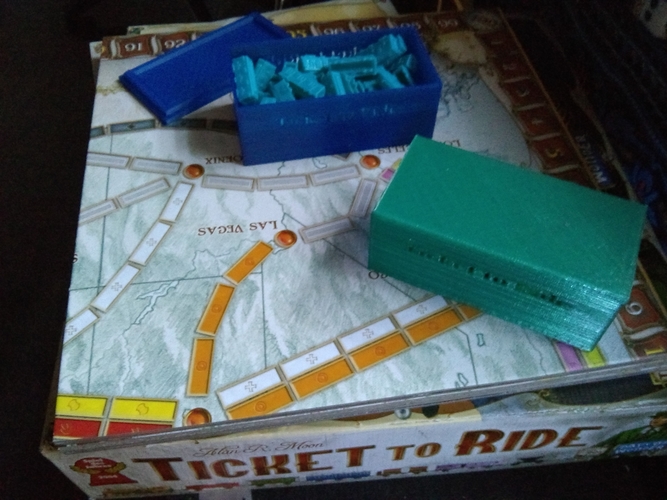 Ticket to Ride train box w/ Lid 3D Print 167158 Ticket to Ride train box w/ Lid 3D Print 167158