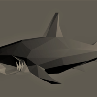 Small Low-Poly Shark 3D Printing 167275