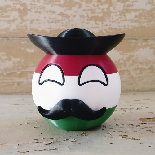 Betyár - Hungaryball 3D Print 167659 Betyár - Hungaryball 3D Print 167659