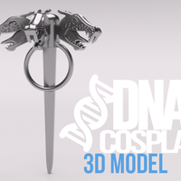 Small Daenerys Targaryen Three-headed Dragon Pin 3D Printing 167677