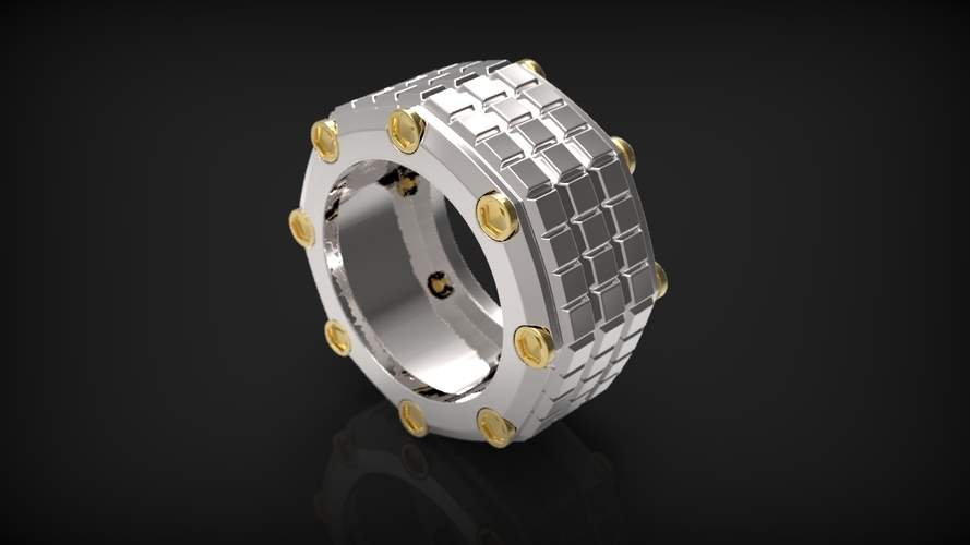 Mens Ring 3D Print 168465 Mens Ring 3D Print 168465