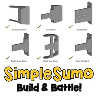 Small Blade Multi-Pack: SimpleSumo Expansions 3D Printing 168574
