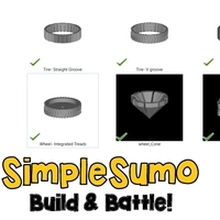 Small Wheels & Tires: SimpleSumo Expansions 3D Printing 168575