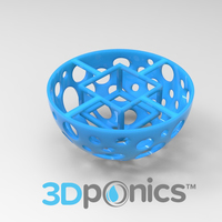 Small Grow Media Basket V1 - 3Dponics Drip Hydroponics 3D Printing 16962
