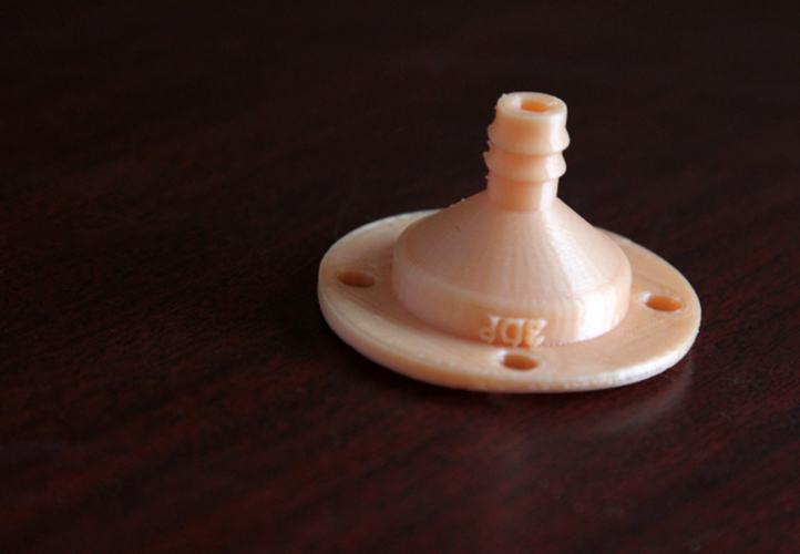 Drip nozzle 3/8 inch, 4 holes - 3Dponics Drip Hydroponics 3D Print 16974