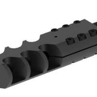 Small Airsoft SVD Dragunov muzzle brake 3D Printing 170232