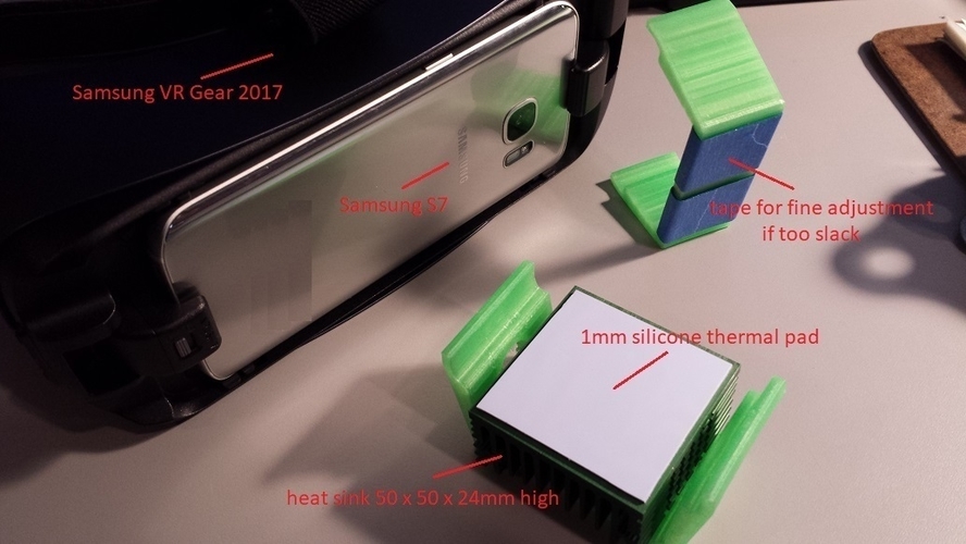 Samsung VR Gear heat sink adaptor 3D Print 170732