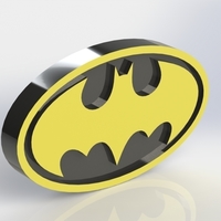 Small Batman Logo Plaque oval  3D Printing 171092