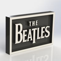 Small Beatles Logo Plaque Rectangle 3D Printing 171095