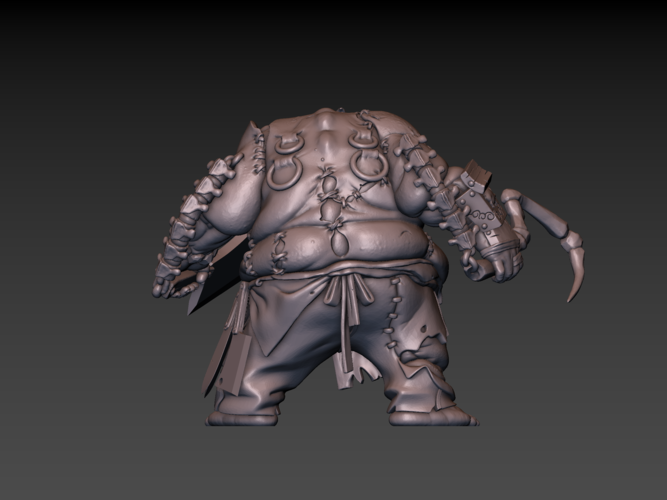 Pudge Butcher (hollow model) 3D Print 171250 Pudge Butcher (hollow model) 3D Print 171250