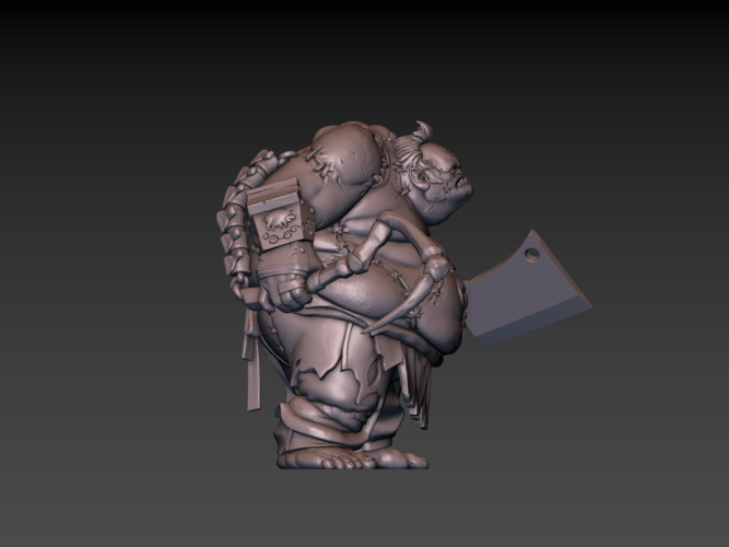 Pudge Butcher (hollow model) 3D Print 171251 Pudge Butcher (hollow model) 3D Print 171251