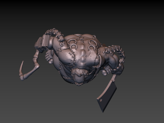 Pudge Butcher (hollow model) 3D Print 171252 Pudge Butcher (hollow model) 3D Print 171252