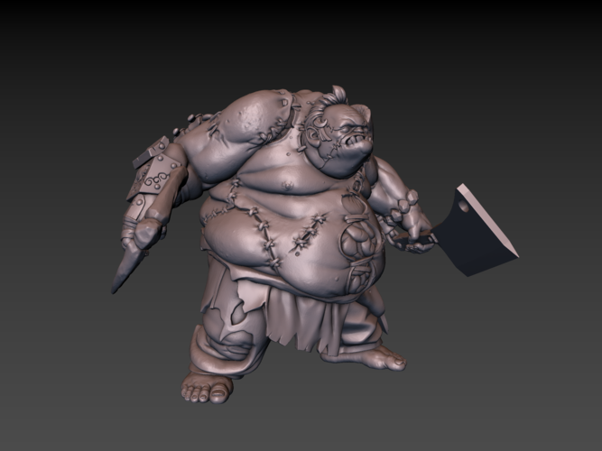 Pudge Butcher (hollow model) 3D Print 171255 Pudge Butcher (hollow model) 3D Print 171255