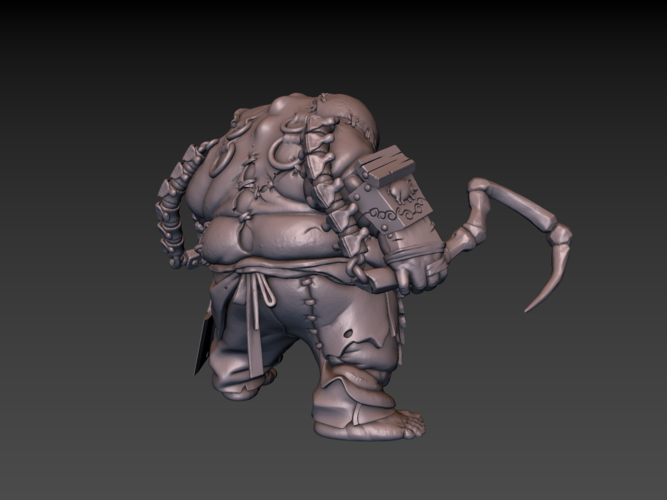 Pudge Butcher (hollow model) 3D Print 171256 Pudge Butcher (hollow model) 3D Print 171256