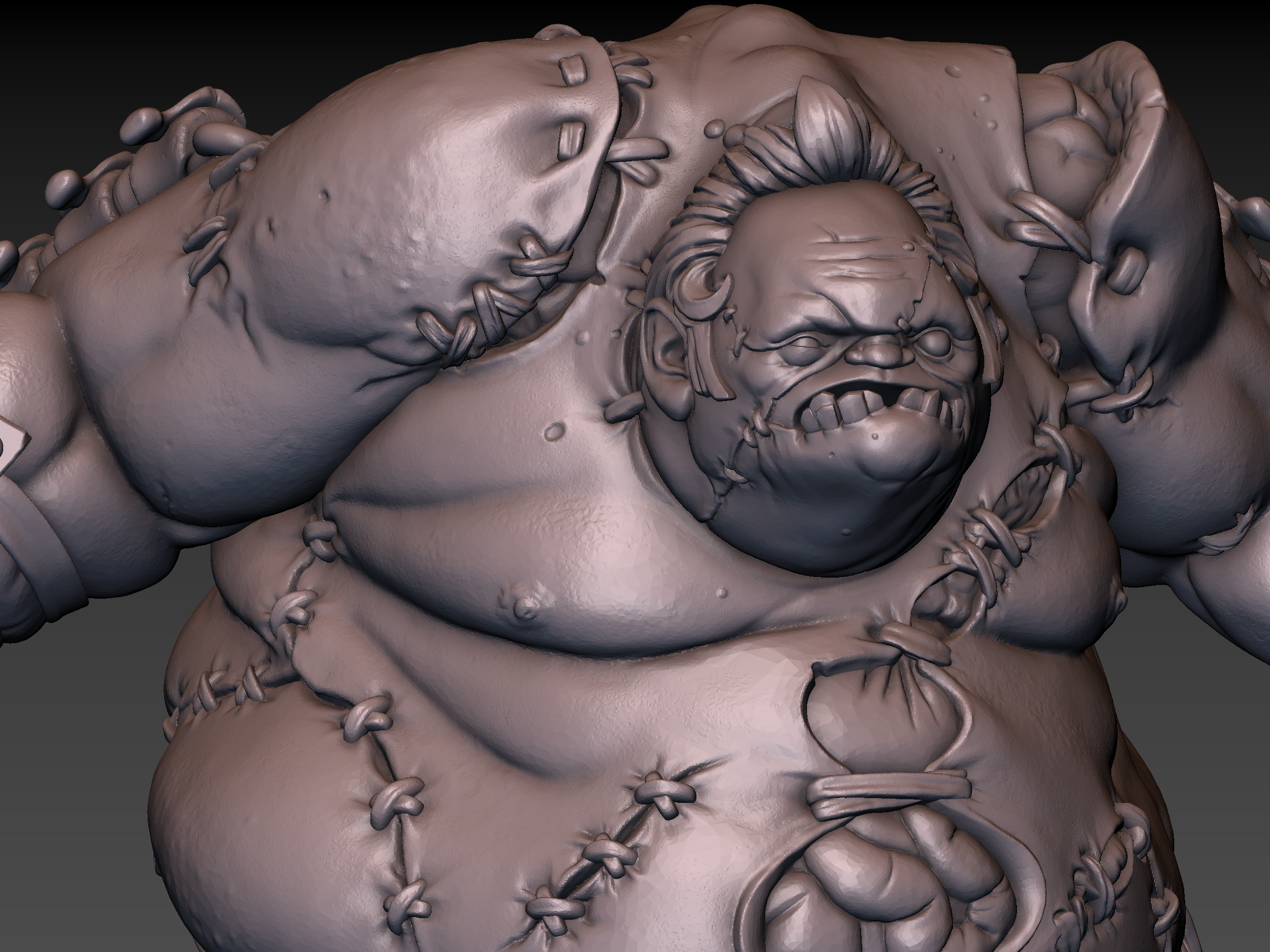 Pudge Butcher (hollow model) 3D Print 171257 Pudge Butcher (hollow model) 3D Print 171257