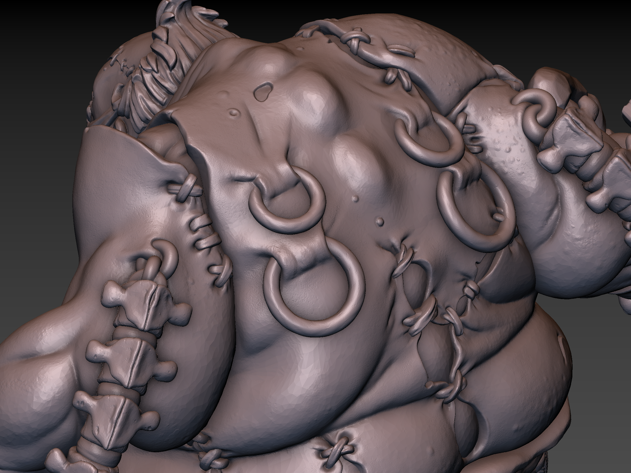 Pudge Butcher (hollow model) 3D Print 171259 Pudge Butcher (hollow model) 3D Print 171259