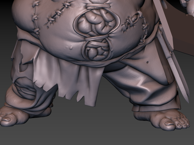 Pudge Butcher (hollow model) 3D Print 171262 Pudge Butcher (hollow model) 3D Print 171262