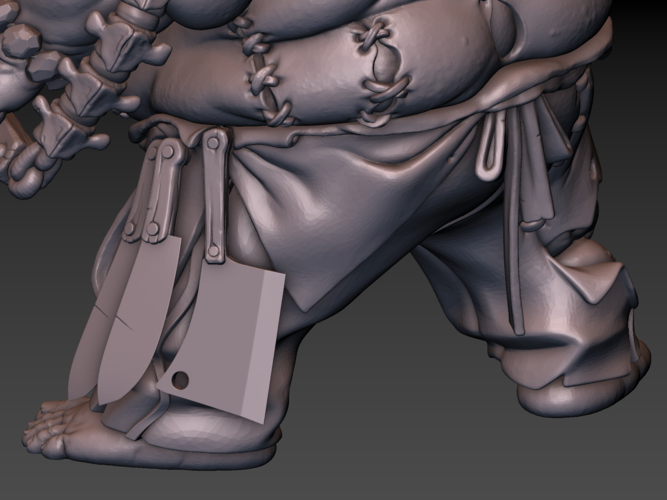 Pudge Butcher (hollow model) 3D Print 171263 Pudge Butcher (hollow model) 3D Print 171263