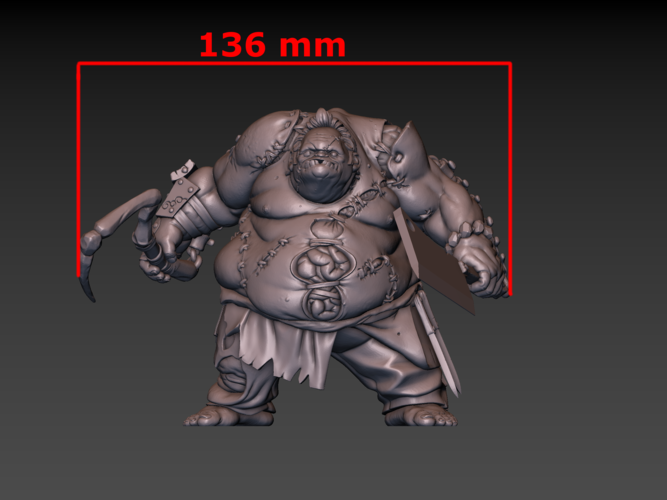 Pudge Butcher (hollow model) 3D Print 171265 Pudge Butcher (hollow model) 3D Print 171265