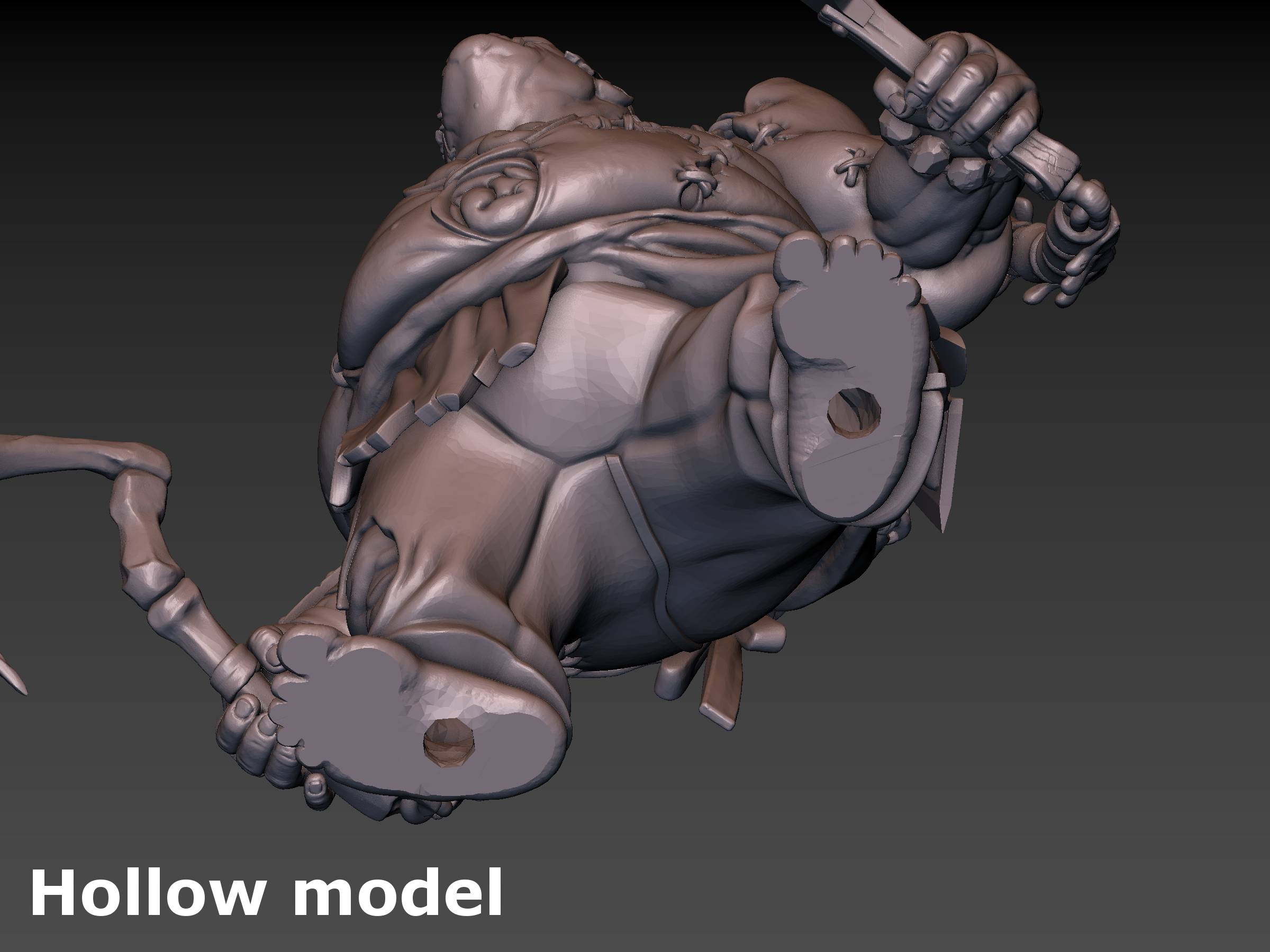 Pudge Butcher (hollow model) 3D Print 171266 Pudge Butcher (hollow model) 3D Print 171266