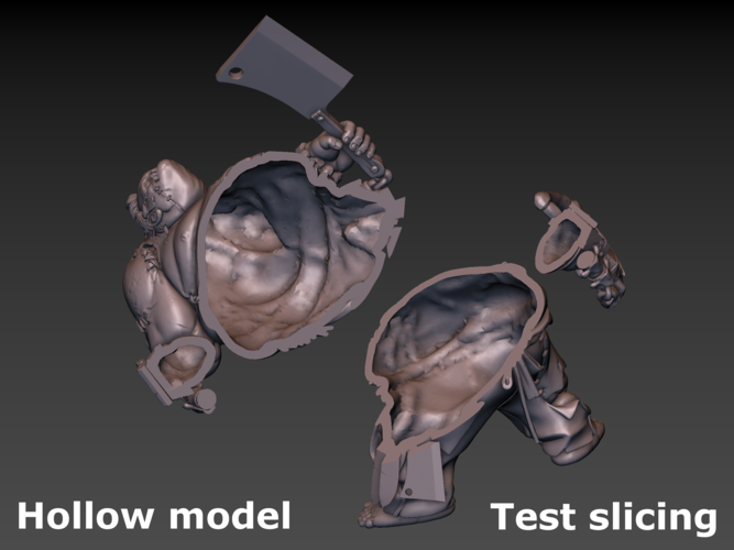 Pudge Butcher (hollow model) 3D Print 171268 Pudge Butcher (hollow model) 3D Print 171268