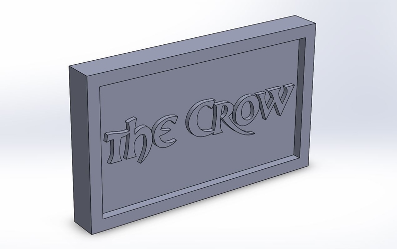 The Crow Logo Plaque Rectangle 3D Print 171354
