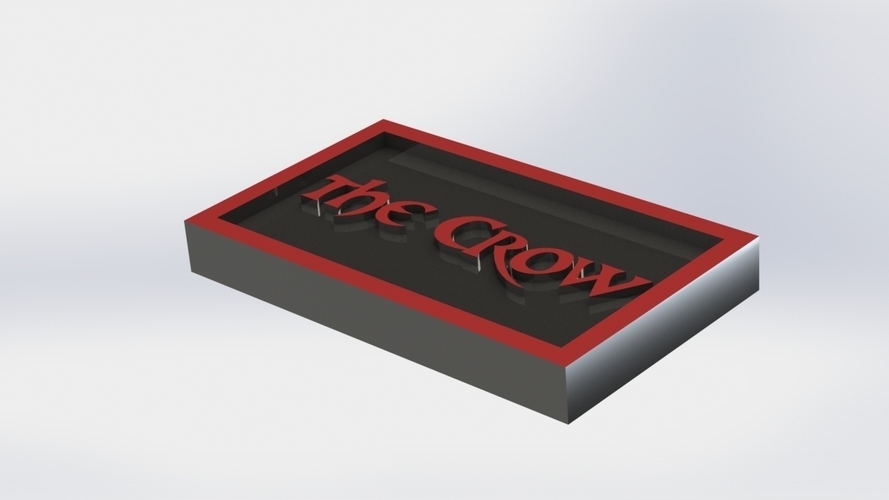 The Crow Logo Plaque Rectangle 3D Print 171355
