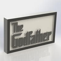 Small The Godfather Logo Plaque Rectangle 3D Printing 171359
