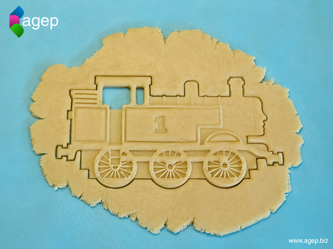 Detailed Thomas the Tank Engine Cookie Cutter 3D Print 171476