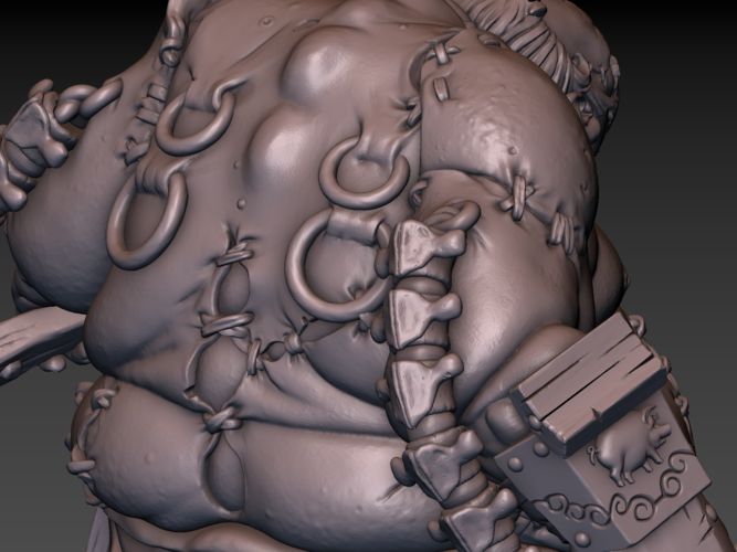 Pudge Butcher (not hollow model) 3D Print 171559 Pudge Butcher (not hollow model) 3D Print 171559