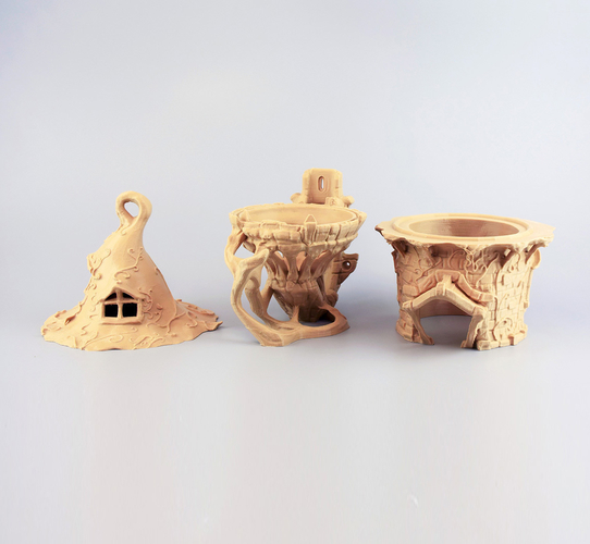 BIRDHOUSE - 3 PIECES 3D Print 171576 BIRDHOUSE - 3 PIECES 3D Print 171576