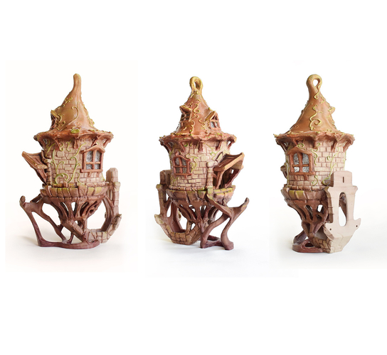 BIRDHOUSE - 3 PIECES 3D Print 171577 BIRDHOUSE - 3 PIECES 3D Print 171577