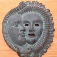 Small Sun Moon Mask ornament 3D Printing 17174