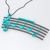 Small Music pendant 3D Printing 17311