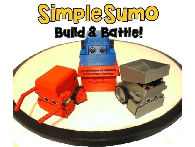 SimpleSumo- Educational Fighting Robots! 3D Print 173449