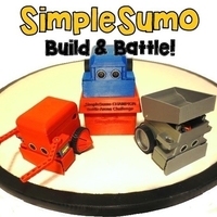 Small SimpleSumo- Educational Fighting Robots! 3D Printing 173449