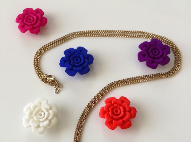 Flower Petals Pendant 3D Print 17444