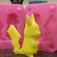 Small Pikachu Low Poly Mold 3D Printing 17543