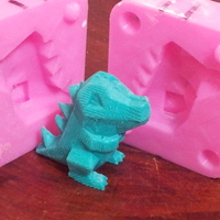 Small Low Poly Totodile Mold 3D Printing 17548