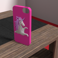 Small unicorn iphone 5 se case 3D Printing 175907