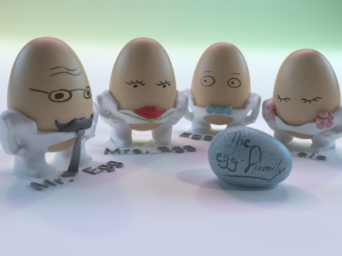 The Egg Family: Mr. Egg 3D Print 17592